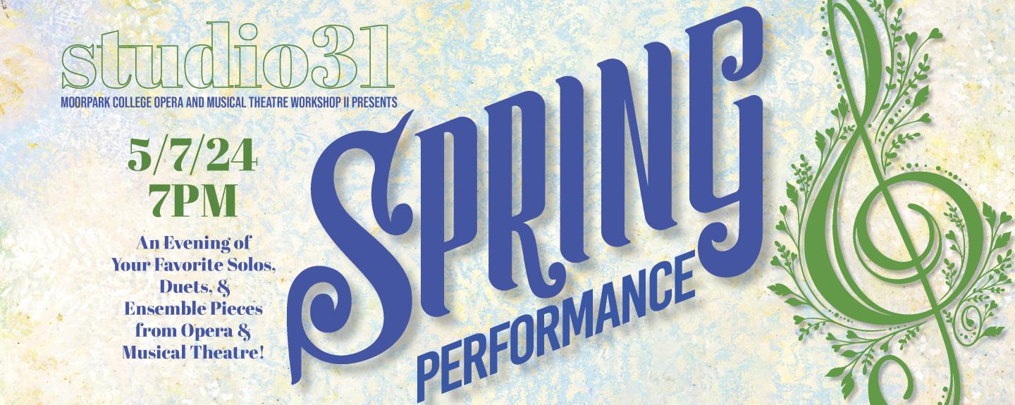 Poster image for studio31, Spring performance for the MC Opera and Musical Theater Workshop.