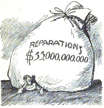 Political Cartoon depicting the rapid inflation in German in the 1930s