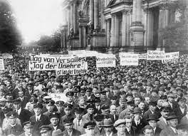 German protest in the streets circa 1930