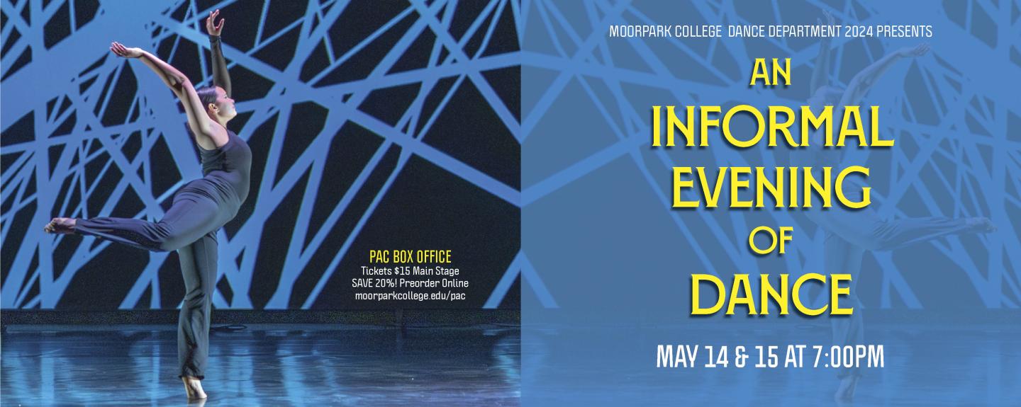 The MC Dance Department presents An Informal Evening of Dance Spring 2024 on May 14 and 15 at 7:00pm.