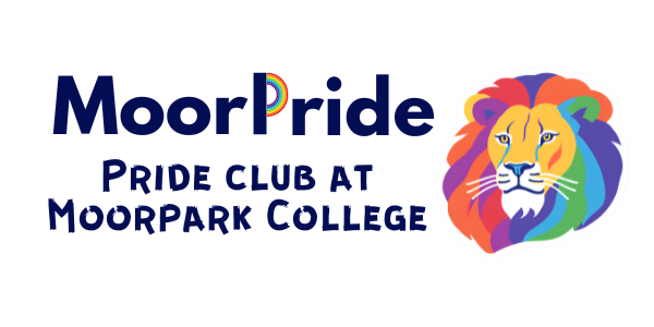 Lion Text reads MoorPride. Moorpark Pride Club