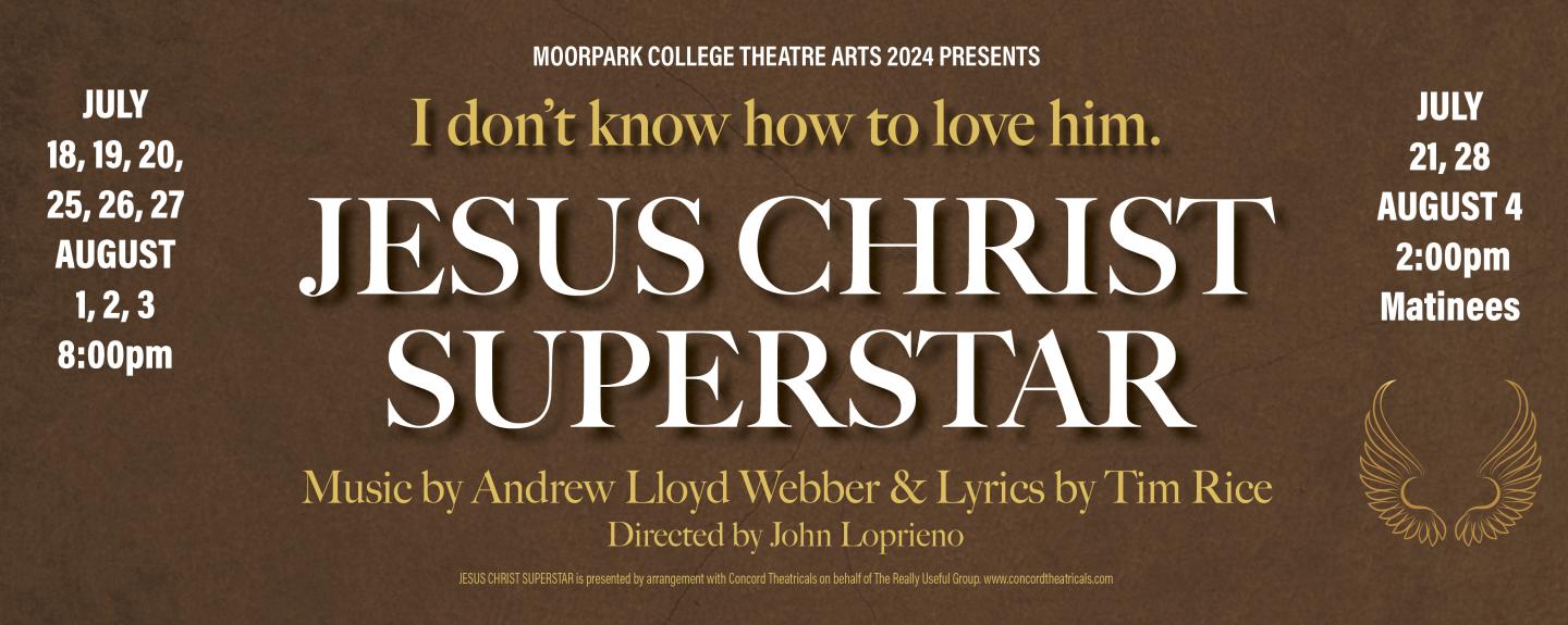 MC Theatre Arts presents "Jesus Christ Superstar" July 18 through August 4, 2024 in the PA Studio Theater.