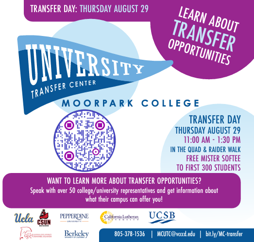 Transfer Day Thursday, August 29th 11:00AM - 1:30PM in Quad
