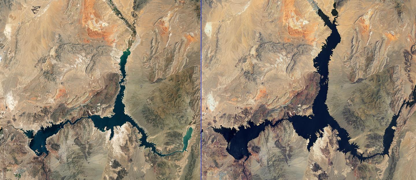 satellite image lake powell