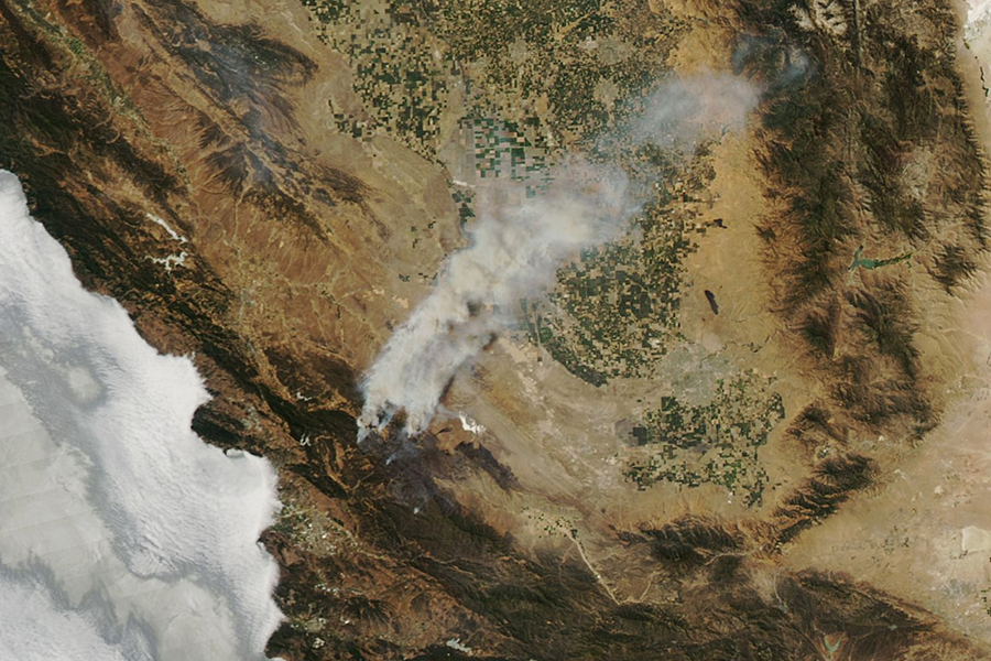 satellite image of smoke