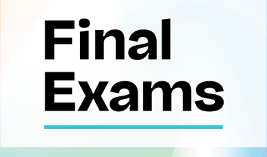 Colorful Background with text &quot;Final Exams&quot; 